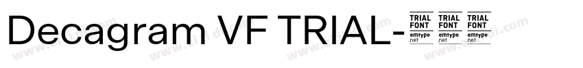 Decagram VF TRIAL字体转换